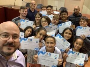 Murilo Jácomo recebe a visita de alunos da Escola Juventina